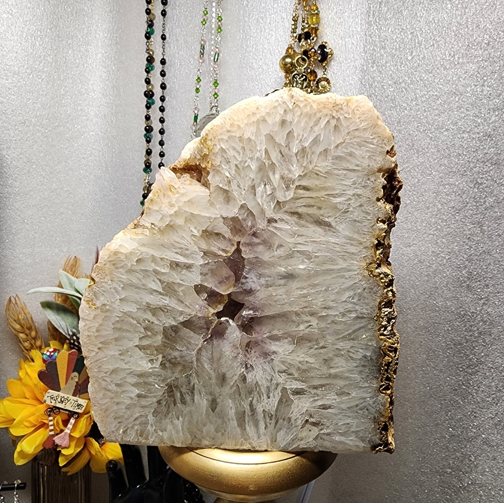 Quartz Crystal Geode Light